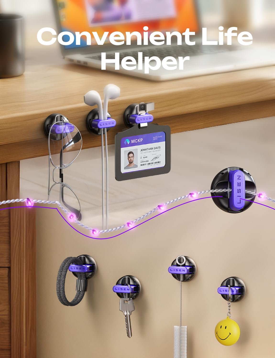 10-Pack Magnetic Cable Clips