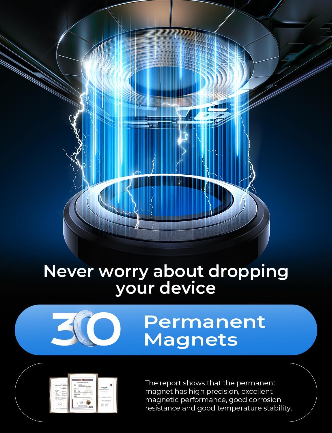 LISEN MagSafe 車載ホルダー、360°回転式マグネット式電話ホルダー、ハンズフリー iPhone マグネット式車載ホルダー、iPhone 15 14 13 12 Pro Max Plus Mini 用マグネット式車載ホルダー、Magsafe アクセサリー