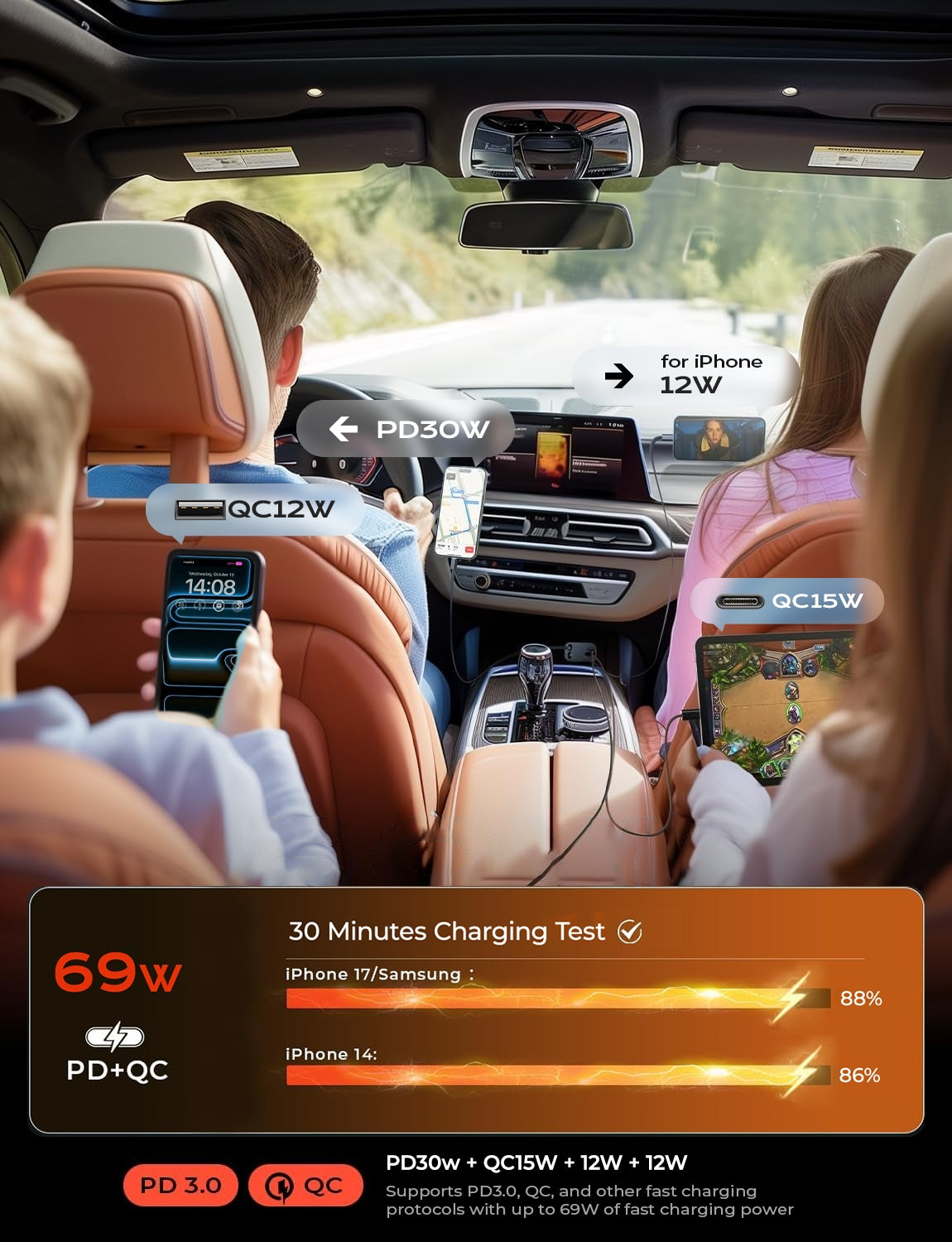 LISEN 格納式カーチャージャー