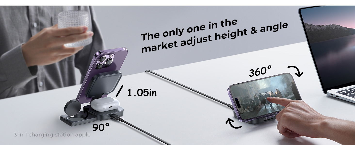 Lisen 3 in 1 ワイヤレス充電ステーション