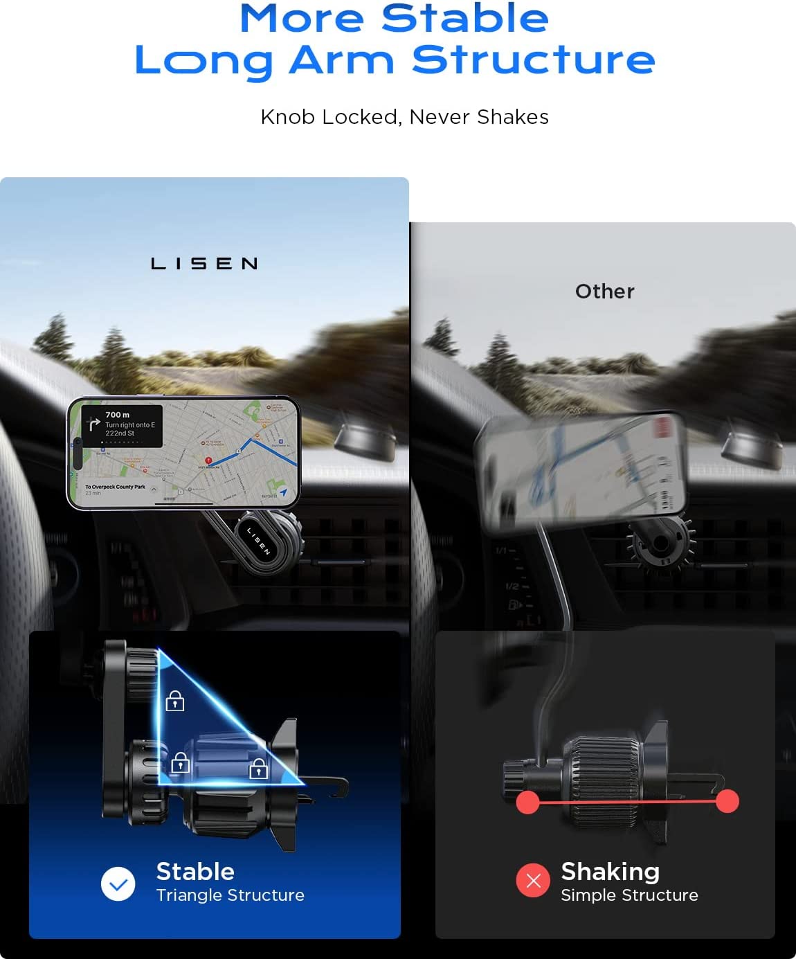 Lisen MagSafe Car Mount for iPhone