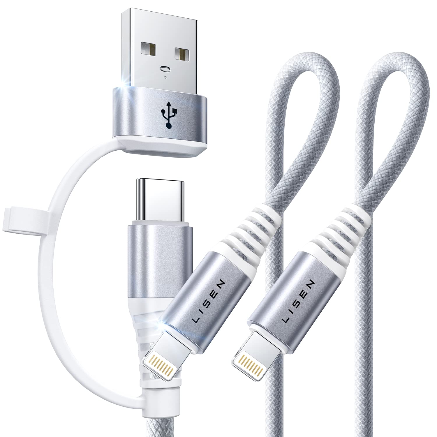 Lisen 30W USB C to Lightning Cable 2-Pack