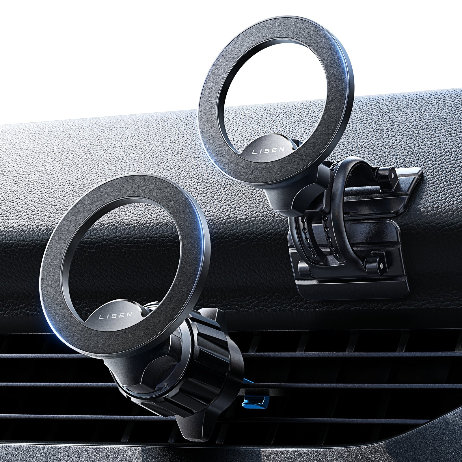 LISEN for MagSafe Car Mount [95% Increase Magnetism] Magnetic Phone Holders for Your Car,Car Accessories for Men Women Truck 360 Dashboard Vent Phone Mount for Garmin GPS Fit iPhone 16 15 14 13 12